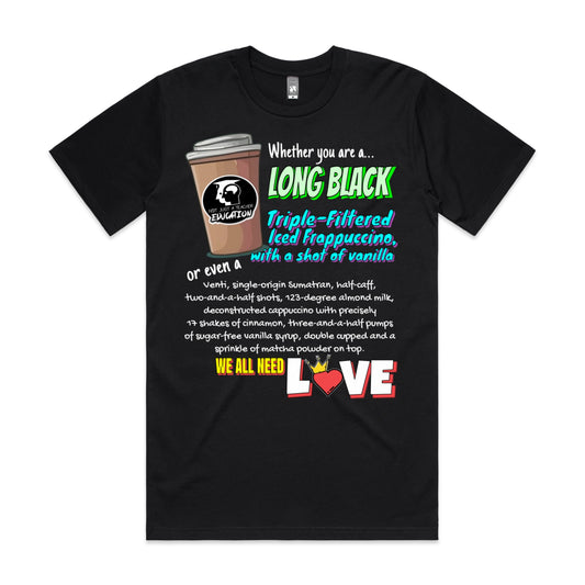 Different Coffee Order Tee Black